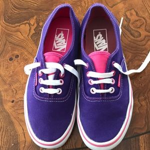 Vans unisex purple/Pink 5.5/7 EUC